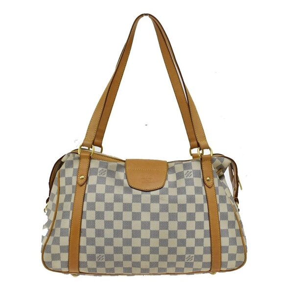 LOUIS VUITTON LV Stresa PM Shoulder Bag Damier Azur Leather White - Picture 4 of 14